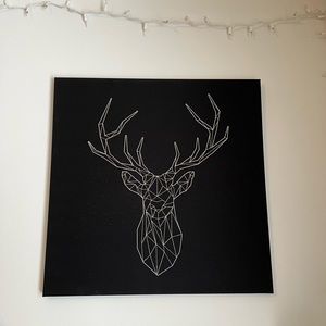 COPY - Black deer outline canvas